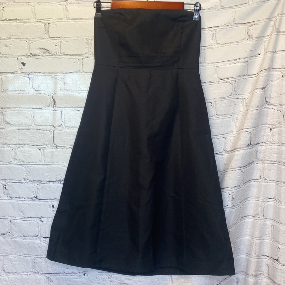 J. Crew Black Strapless Dress Size 6 Petite Excellent Condition - Picture 2 of 9